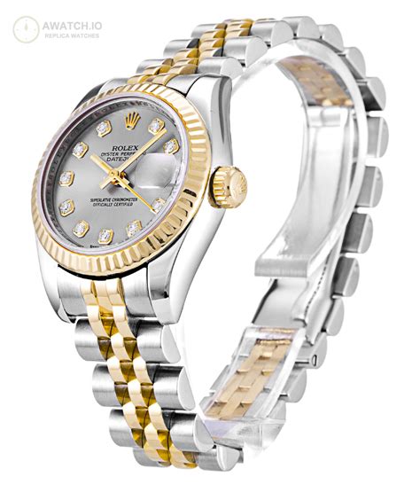 replica rolex stainless and gold women's watcho|rolex datejust knock off.